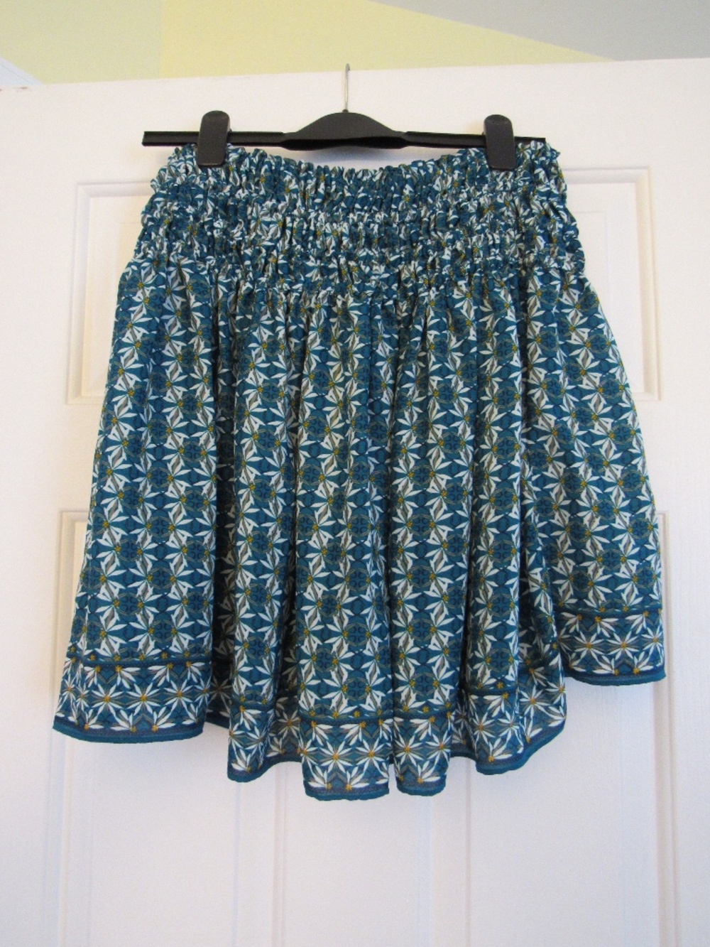 MAX Studio Teal Chiffon Floral Mini Skirt